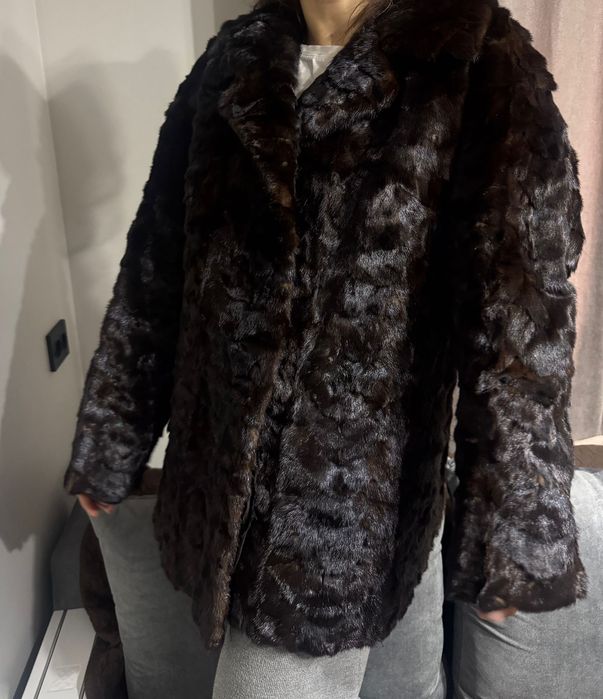 Норковая шуба размер L