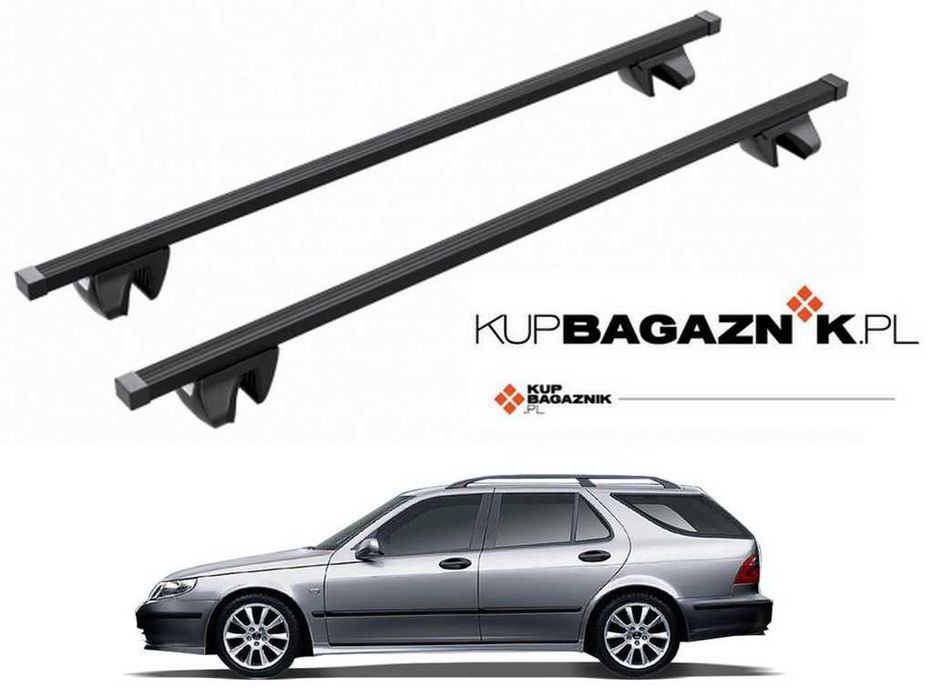Bagażnik dachowy SAAB 9-5 kombi 1999 do 2009 bazowy belki dach relingi