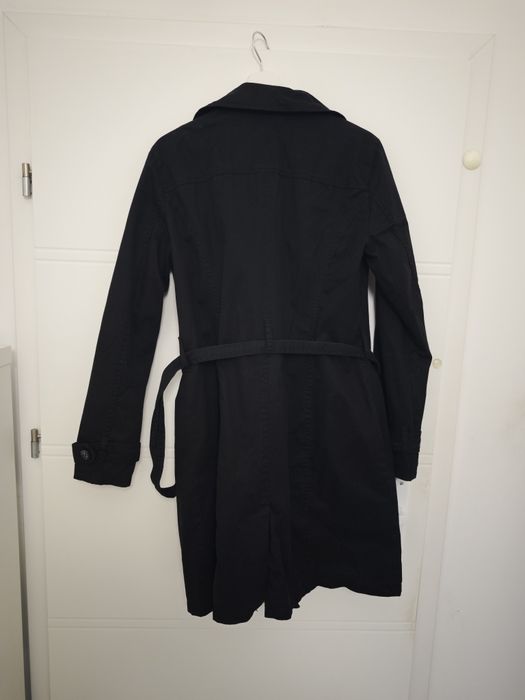 Płaszcz damski rozmiar L kolor czarny bawełniany wiosenny flame