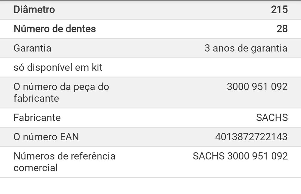 Embraiagem SACHS