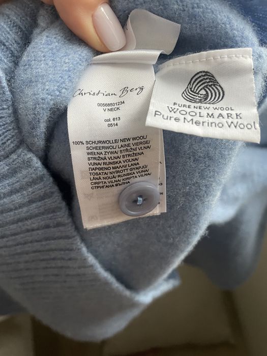 Брендовий кардиган 100% вовна м’яка S