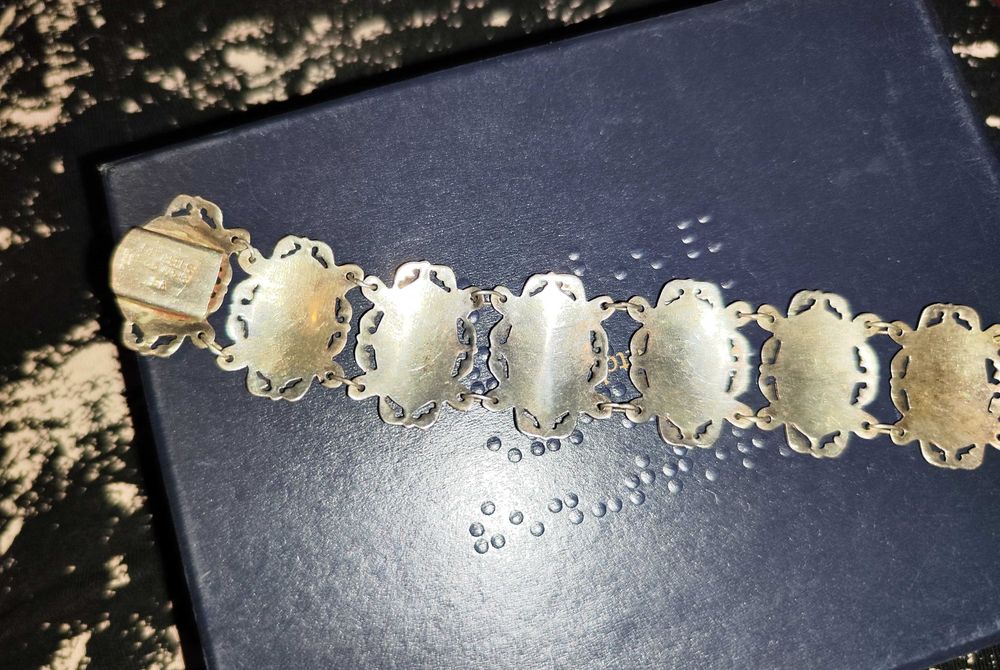 srebrna bransoletka niello