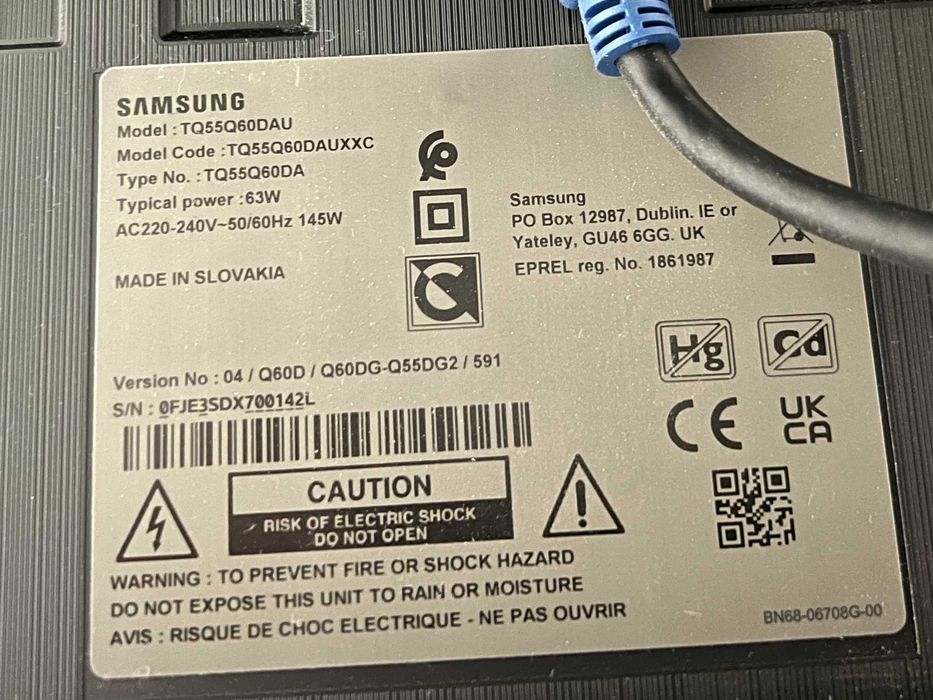 Samsung Smart TV QLED 55" 4K (2024) – Modelo TQ55Q60DAU – Como Nova