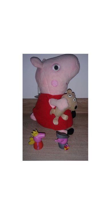 Świnka Peppa i Teddy maskotka zabawka przytulanka Nowa + Gratis