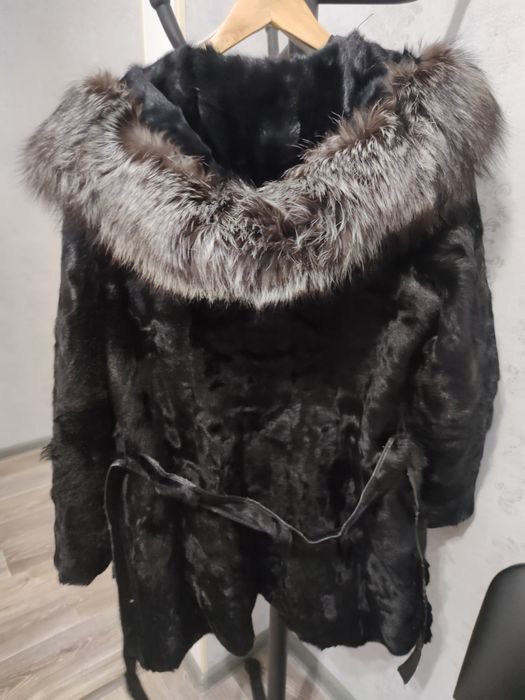 Шуба колез и чернобурка размер s-m