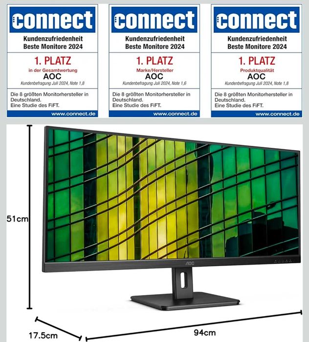 Monitor 34 polegadas QHD Led com fatura