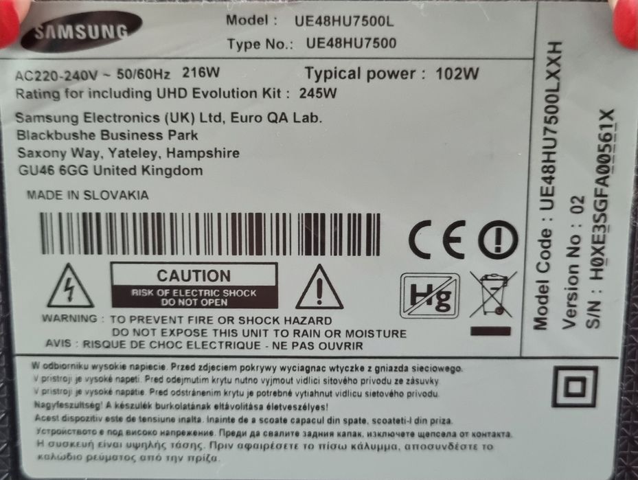 Telewizor Samsung Electronics 48 cali UE48HU7500L