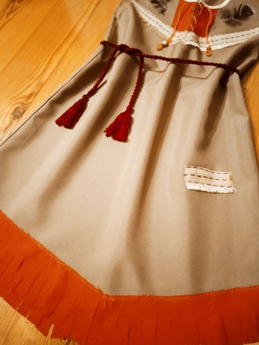 Nowa Sukienka Indianki 140 Indianka Pocahontas Suknia i Opaska