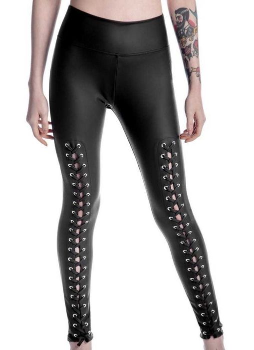 Legginsy KILLSTAR goth sznurowane alternative restyle