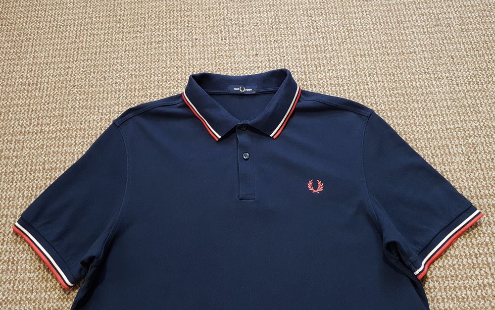 Fred Perry поло футболка оригінал XXL темно синя