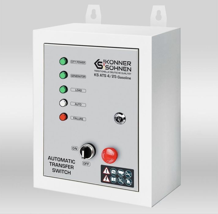 Блок АВР Konner&Sohnen KS ATS 4/25 Gasoline 230/400 В, 5.75/13 квт,25А