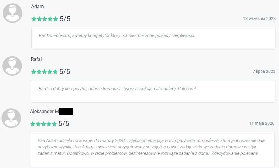 Korepetycje z matematyki - przygotowanie do sprawdzianów lub matury :)