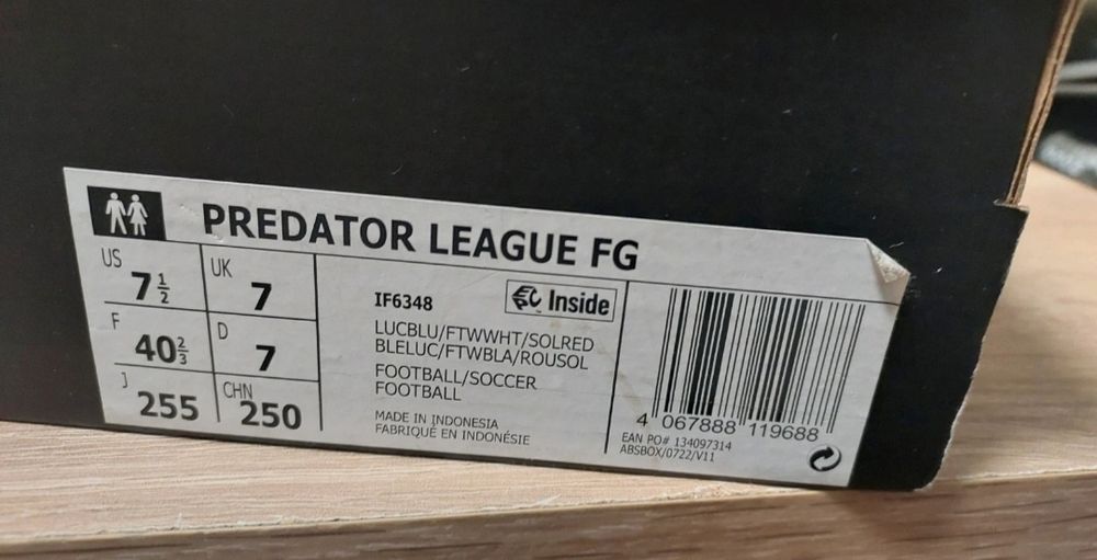 Korki piłkarskie r.40 Adidas Predator League FG