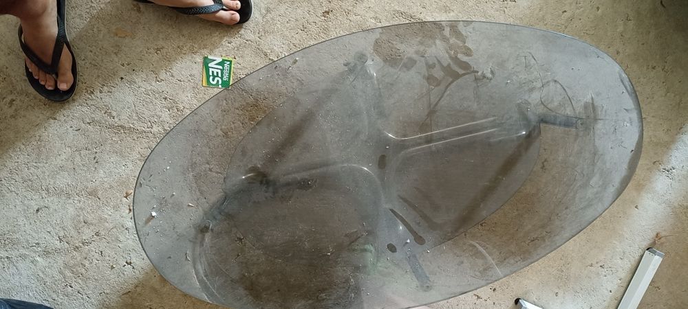 mesa de centro em vidro