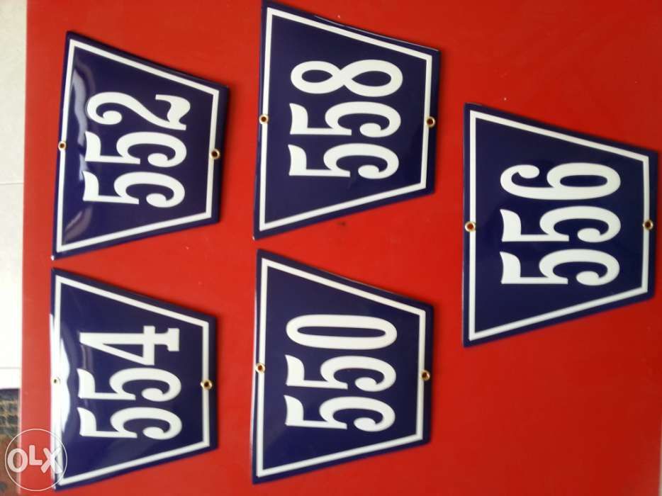 Numeros de Porta Esmaltados