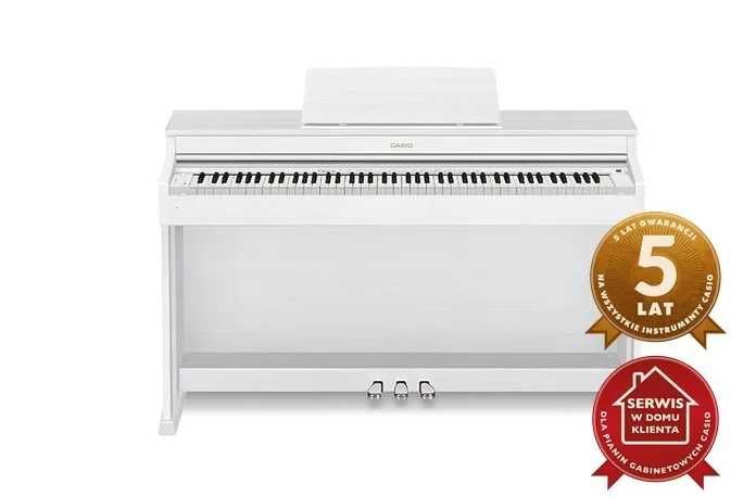 CASIO AP-470 Białe Pianino + Ławka+Słuchawki 5 LAT GWARANCJI | Zestaw