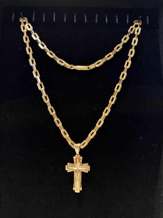 Złoty łańcuszek, Ankier, 585, 8mm, 64cm