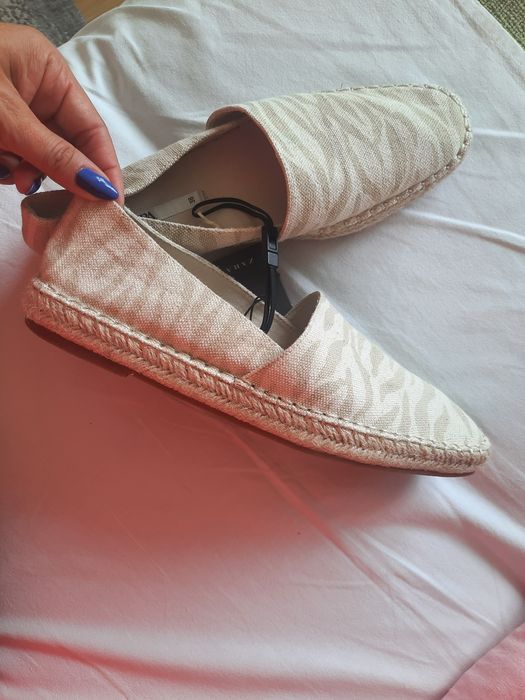 Damskie espadryle Zara 38 nowe Boho ecru słoma