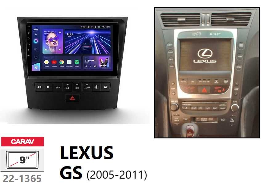 (NOVO) Rádio 2DIN • LEXUS IS / GS • Android • GPS • is200 is220 is300