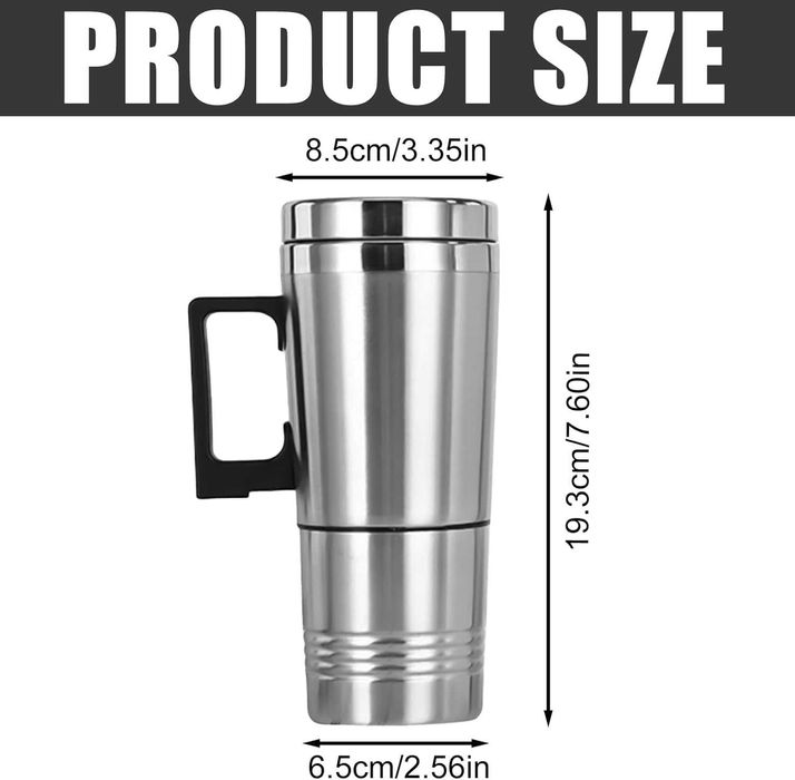 Molbory 12 V Czajnik Samochodowy, USB, 500ml, Przenośny Kubek Grzewczy