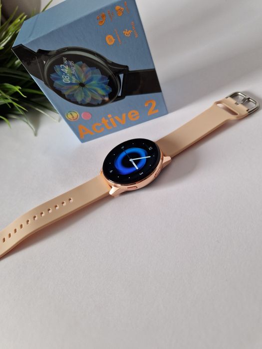 Smartwatch active 2 złoty, komplet.