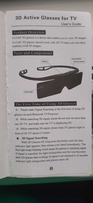 3D okulary aktywne NOWE, z bateriami