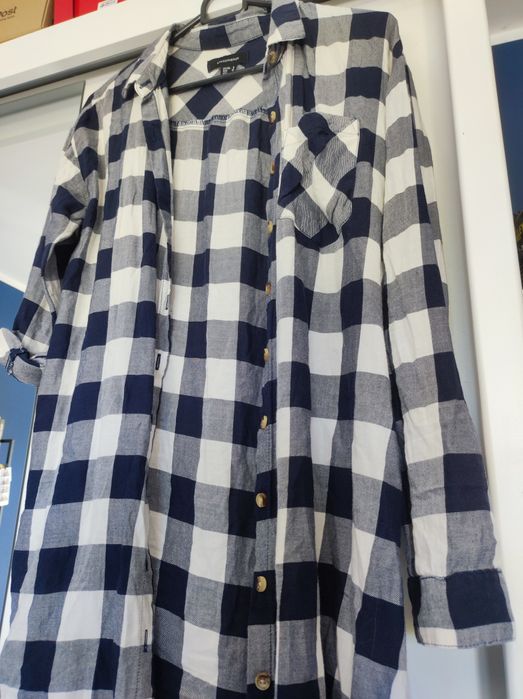 Koszula w kratę granatowo-biała Atmosphere S/36