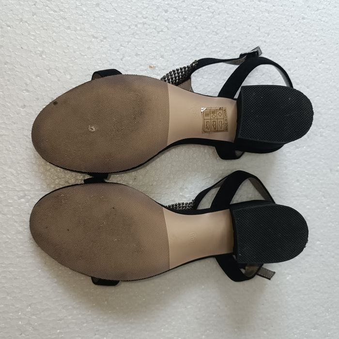 Sapatos Pretos de Senhora Seaside Tamanho 38 com aplicação Lantejoulas
