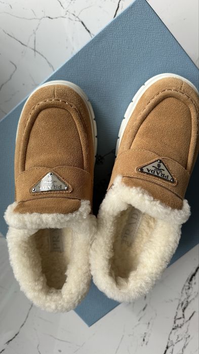 Buty inspiro Prada Shearling-Lined Suede