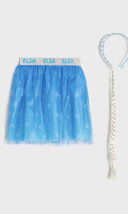 Strój spodniczka i opaska Elsy Elsa Krainy Lodu bal karnawałowy nowy