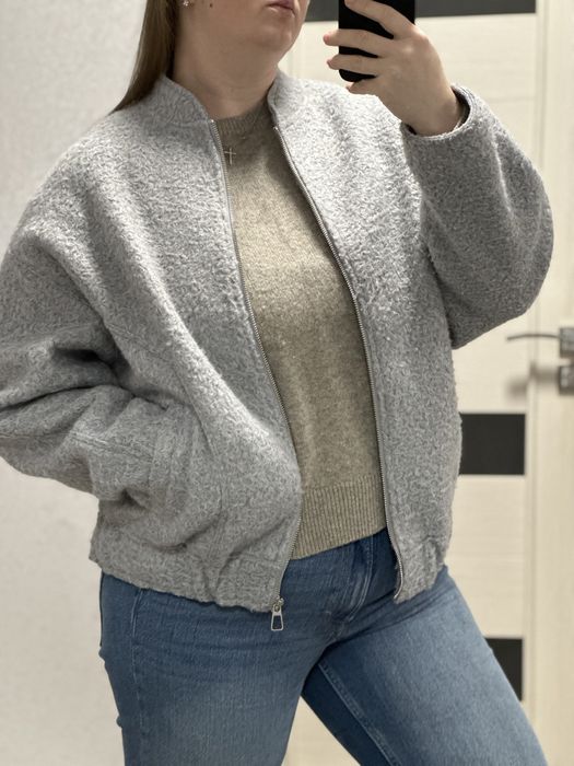 Бомбер zara оверсайз