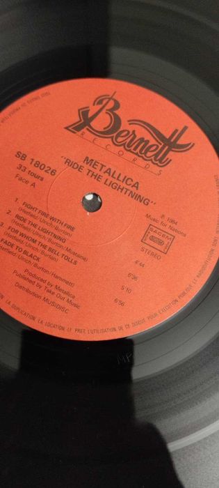 Vinil Metallica - Ride the Lightning SB18026 Bernett Capa verde 1984