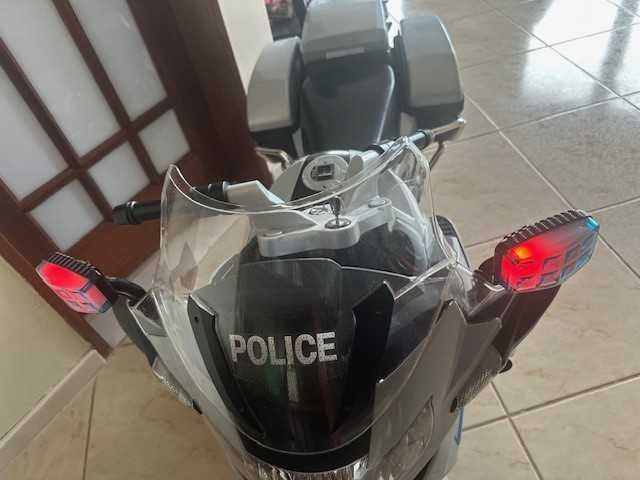 Mota de polícia para crianças, BMW R1200, à bateria