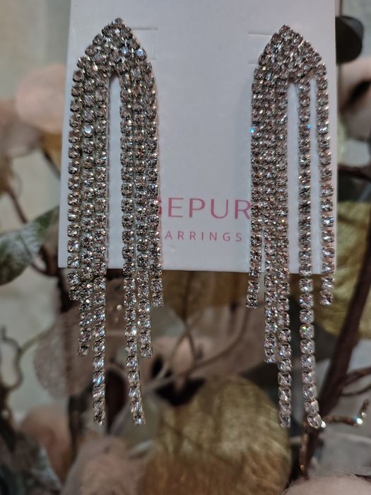 Вечірні сережки зі стразами Gepur