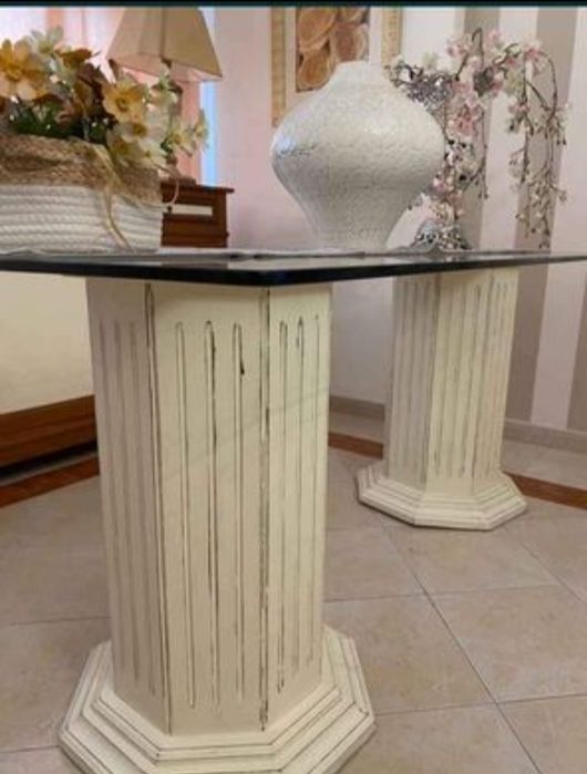 Mesa de jantar em vidro