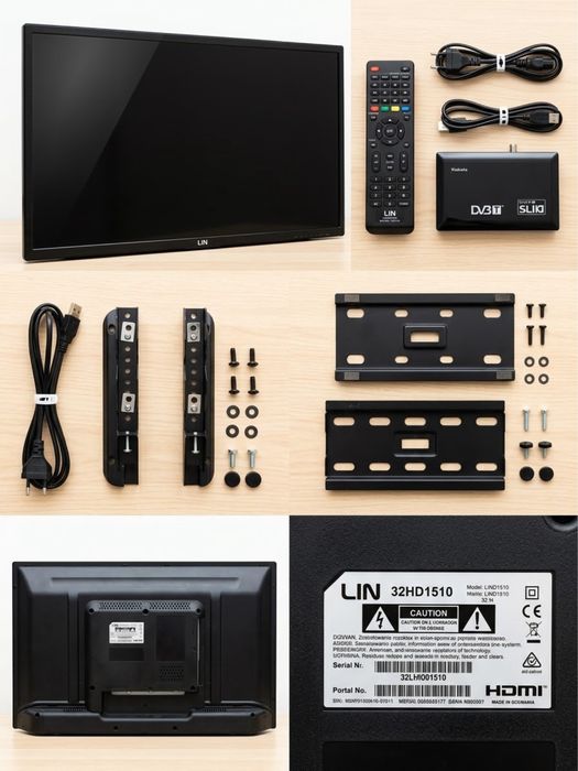 Telewizor Lin 32 cale (32LHD1510) +uchwyt scienny+antena