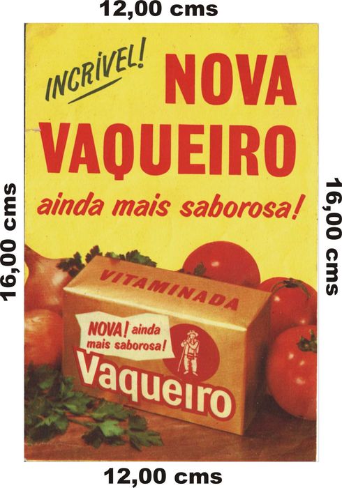 Vaqueiro - Folheto publicitário de 1960 - NOVO