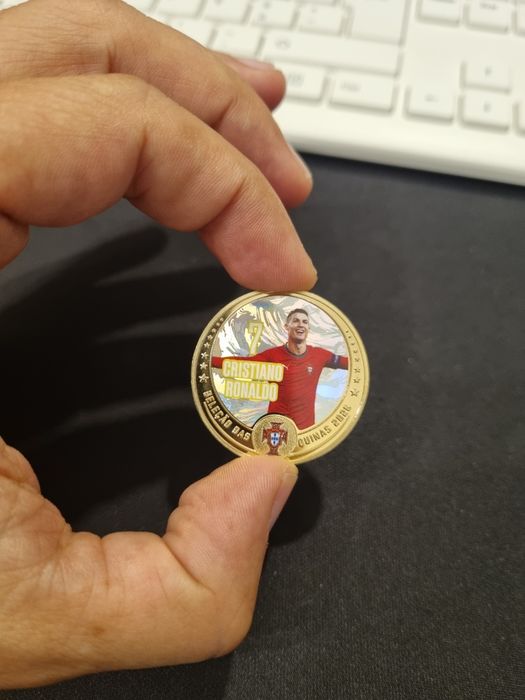 Icoins Moeda Ronaldo Dourada/Gold