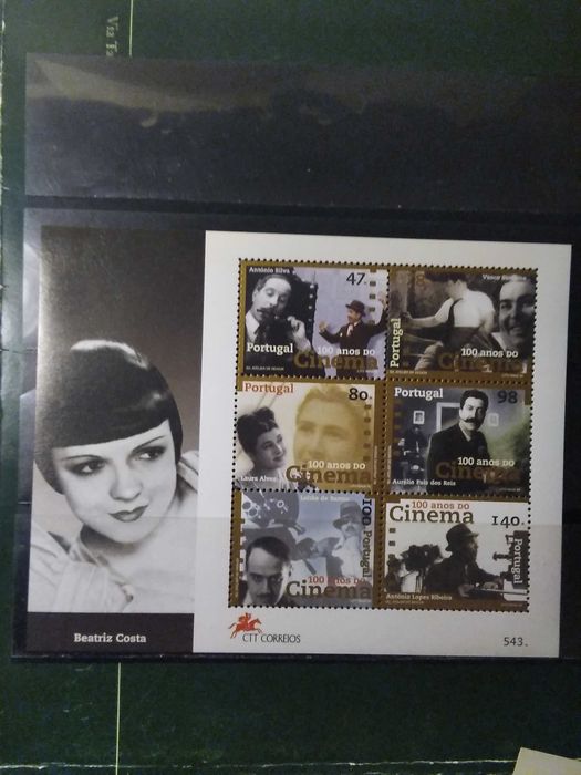 1996 Bloco 100 Anos do Cinema em Portugal MNH **