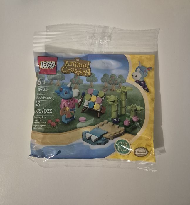 Lego Animal Crossing NOVO 30703 Pinturas na praia com o Julian