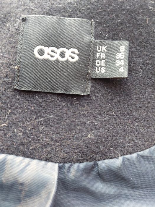Asos ,płaszczyk   bawełniany,granatowy,rozmiar  36 ,cena  15  zł