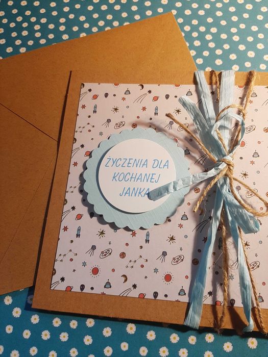 Urodziny dziecka,kartka ręcznie wykonana z życzeniami,personalizowana.