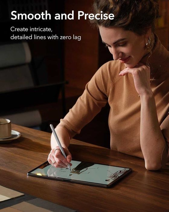 ESR magnetyczny rysik Pencil iPad Pro Air Palm Rejection USB-C szary