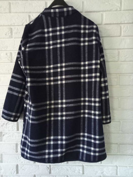 elegancki trencz w kratę-M-XL