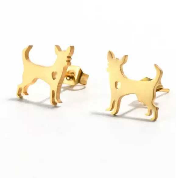 Brincos e pingentes em aço inoxidável