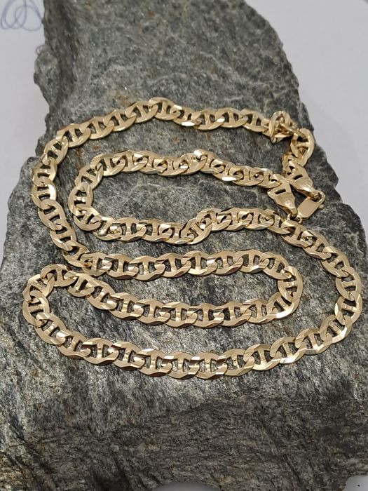 Piękny złoty Łańcuch Gucci 585 Nowy Pełny 60 cm