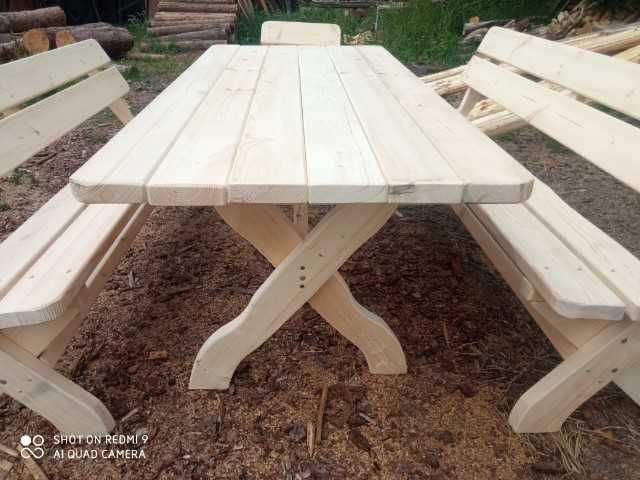 Meble ogrodowe duże 2 m, solidne, ciężkie, deska 4,5 cm !!! Od ręki!