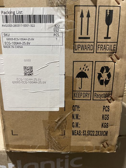 Акомуляторна батарєя  LiFePO4 24V100A