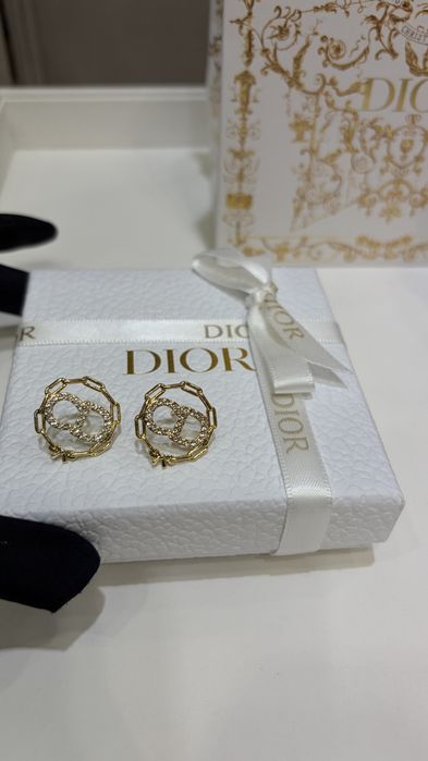 DIOR® Luksusowe kolczyki CD® ekskluzywna biżuteria kolczyki