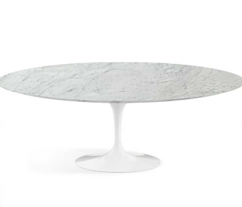 Mesa Tulip OVAL com tampo em mármore